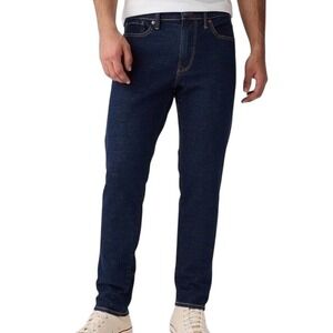 ✨Gap Jeans Men's Size 33X32 Blue Denim Dark Wash Straight Button Zip‎ Up Pockets